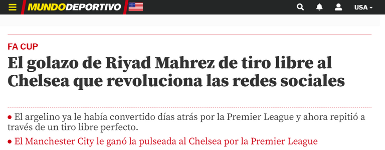 هدف رياض محرز في مرمى تشيلسي