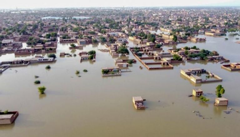 آثار الفيضانات الأخيرة على باكستان