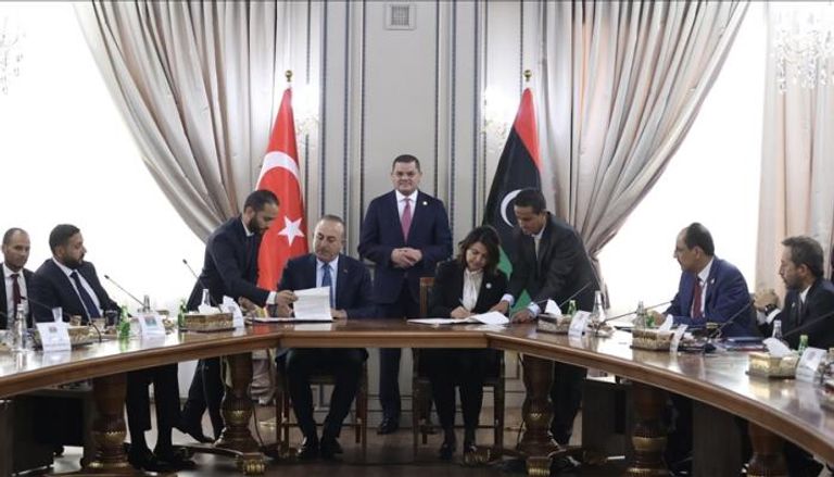 جانب من مراسم توقيع مذكرة التفاهم بين ليبيا وتركيا - أرشيفية