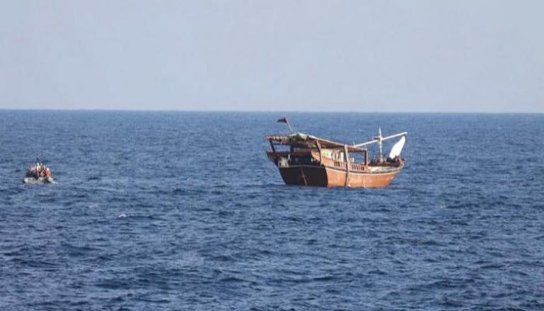 إحدى سفن تهريب الأسلحة إلى اليمن