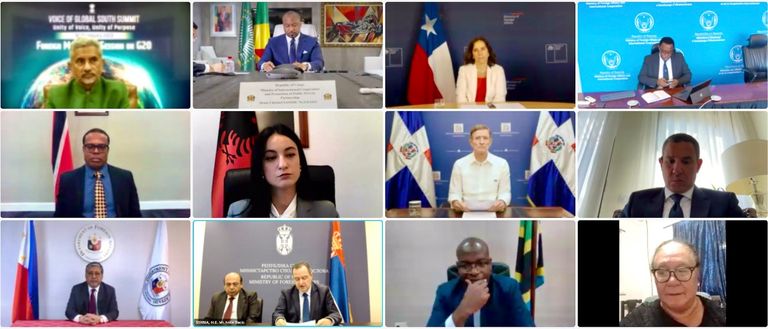 "قمة صوت الجنوب العالمي" التي تستضيفها جمهورية الهند الشيخ عبدالله بن زايد آل نهيان وزير الخارجية والتعاون الدولي الإماراتي