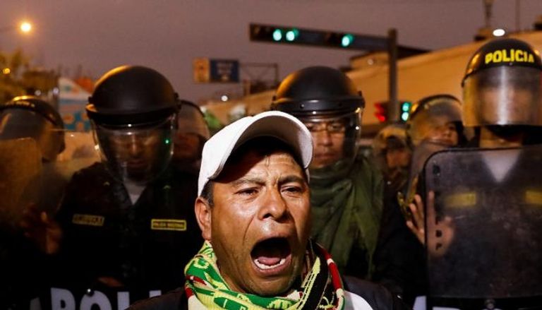 جانب من الاحتجاجات في بيرو- رويترز