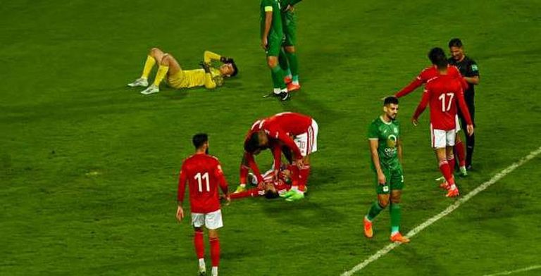 محمود جاد من مباراة الأهلي والمصري