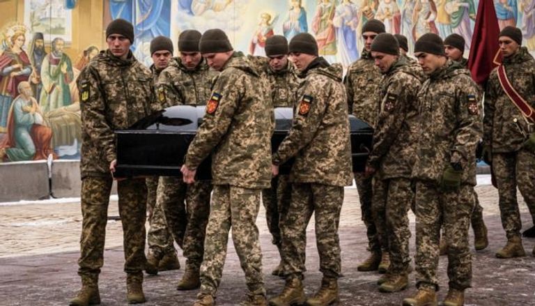 تشييع جندي أوكراني قتل قرب باخموت