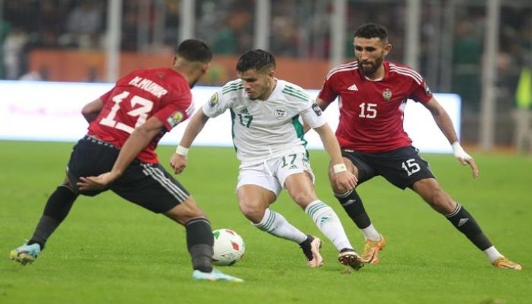 من مباراة الجزائر وليبيا في كأس أمم أفريقيا للمحليين