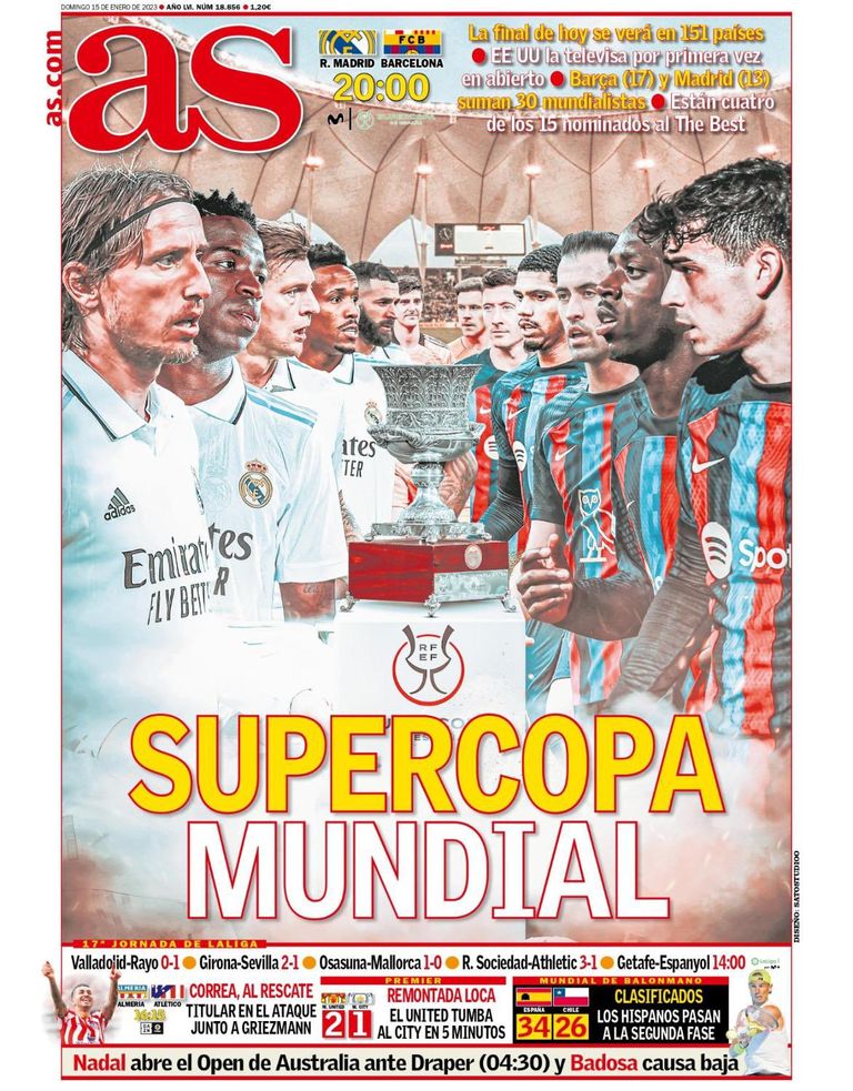 آس ريال مدريد وبرشلونة