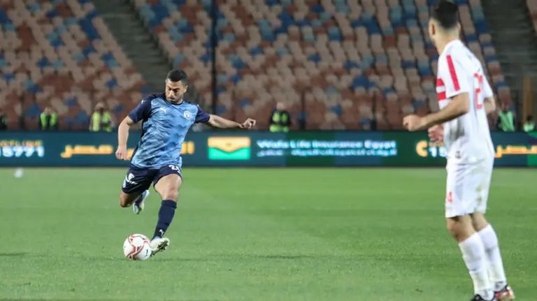 جانب من مباراة الزمالك وبيراميدز جانب من مباراة الزمالك وبيراميدز