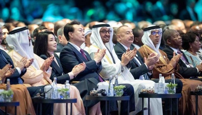 الشيخ محمد بن زايد آل نهيان رئيس دولة الإمارات خلال انطلاق فعاليات أسبوع أبوظبي للاستدامة