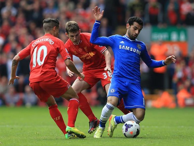 صلاح مع تشيلسي ضد ليفربول