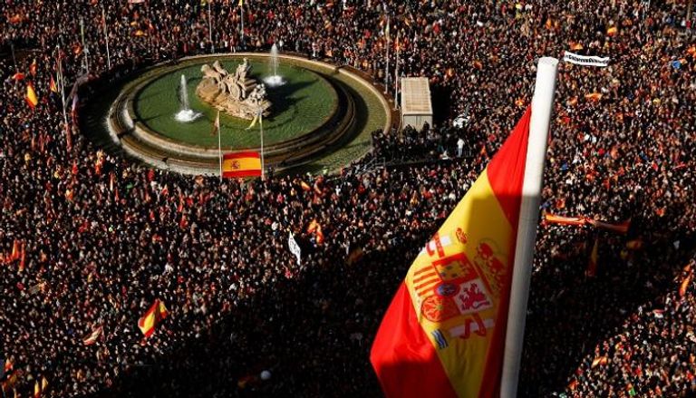 مظاهرات حاشدة في مدريد ضد حكومة سانشيز