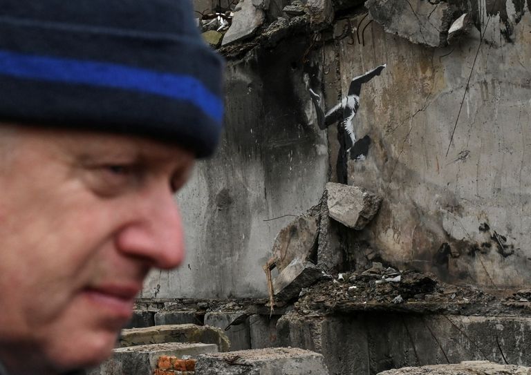 جونسون خلال زيارته إلى العاصمة كييف