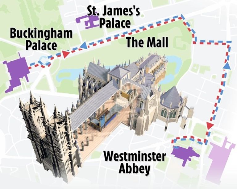 رحلة الملك من قصر باكنغهام إلى كنيسة وستمنستر آبي الملك تشارلز الثالث - أرشيفية