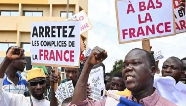 جانب من الاحتجاجات التي تشهدها بوركينا فاسو ضد فرنسا
