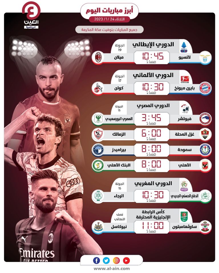 مباريات اليوم