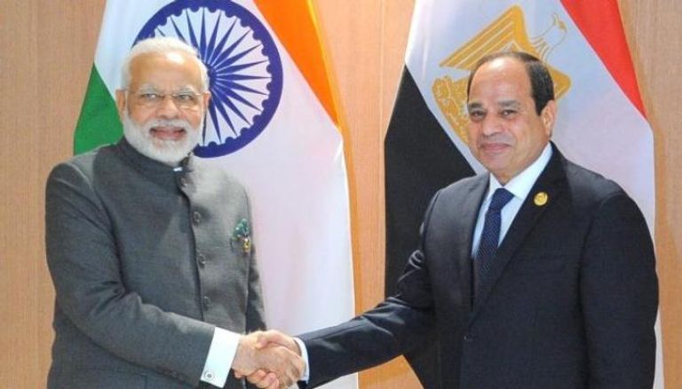السيسي في لقاء سابق مع رئيس وزراء الهند