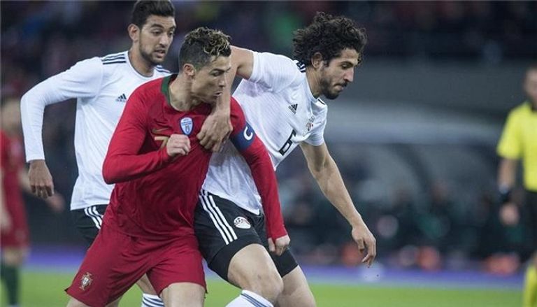 كريستيانو رونالدو وأحمد حجازي كريستيانو رونالدو بقميص النصر السعودي