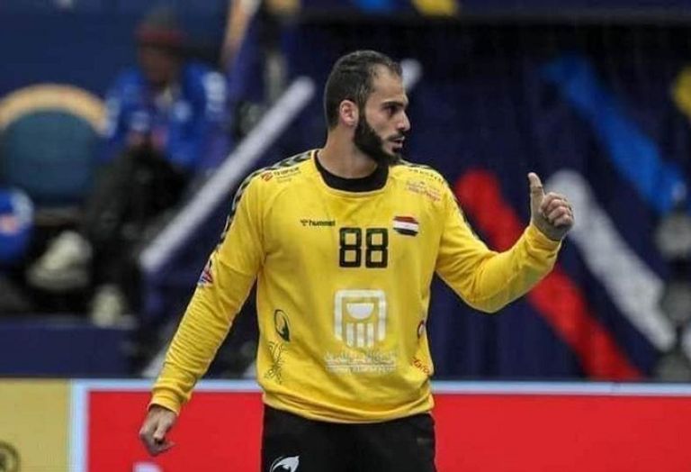 من مباراة مصر والسويد في كأس العالم لكرة اليد