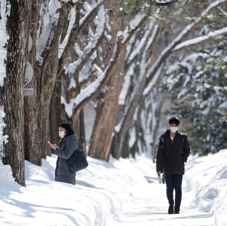 الثلوج تضرب اليابان