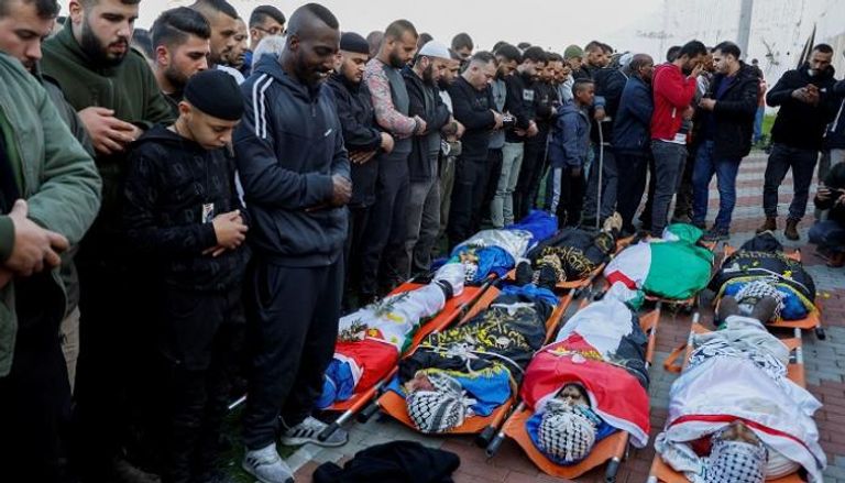 جنازة 8 شهداء فلسطينيين سقطوا في جنين