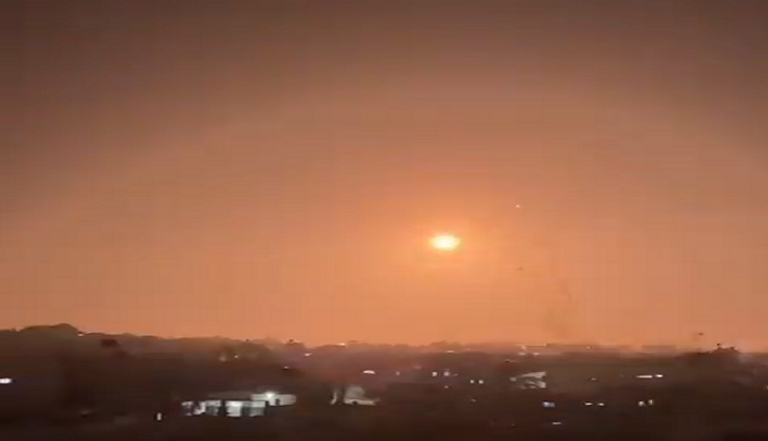 جانب من التصدي للصواريخ