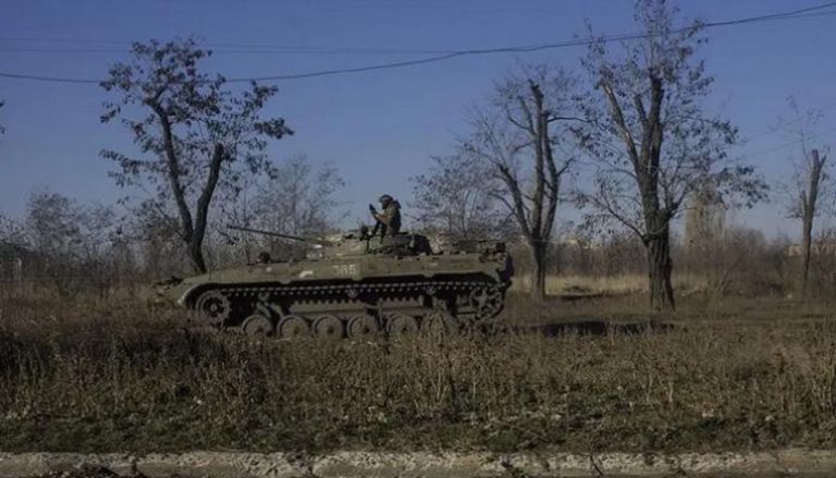 مركبة عسكرية أوكرانية على خط المواجهة في باخموت بأوكرانيا - أرشيفية