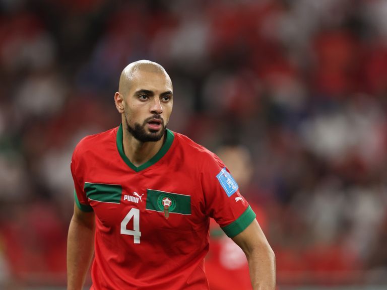 سفيان أمرابط نجم منتخب المغرب النجم المغربي سفيان أمرابط
