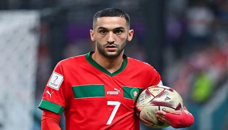 حكيم زياش بقميص منتخب المغرب