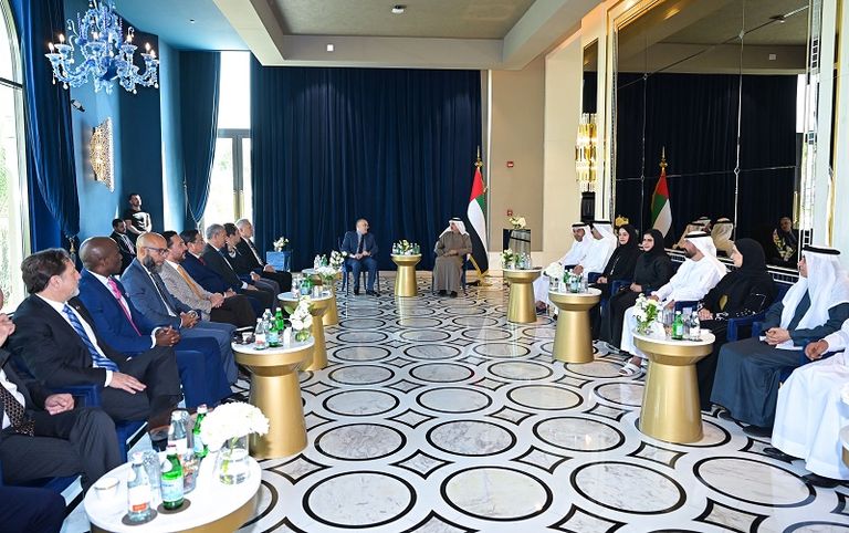 جانب من لقاء صقر غباش وسفراء دول أمريكا اللاتينية والكاريبي