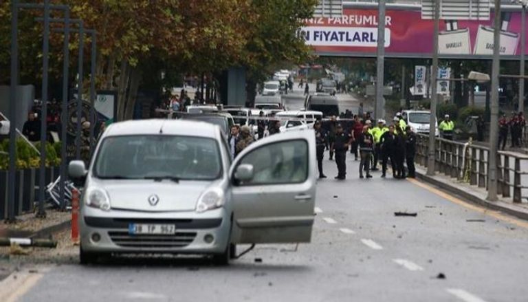 موقع الهجوم الإرهابي في أنقرة
