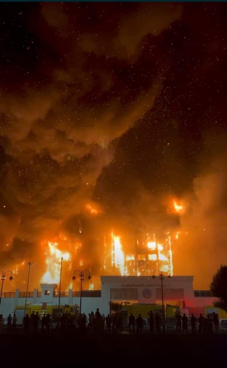 حريق مديرية أمن الإسماعيلية