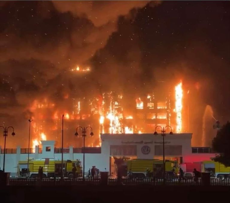 مديرية أمن الإسماعيلية بعد الحريق
