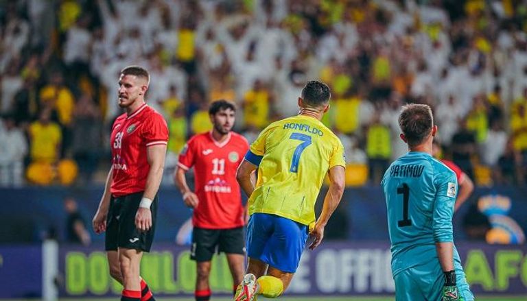 كريستيانو رونالدو نجم النصر ضد استقلال دوشنبه