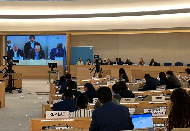 جانب من كلمة دولة الإمارات بمجلس حقوق الإنسان