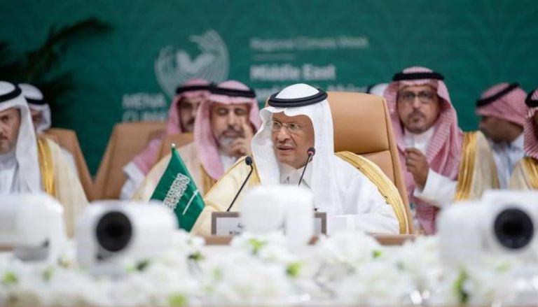 وزير الطاقة السعودي الأمير عبدالعزيز بن سلمان خلال فعاليات أسبوع المناخ بالرياض