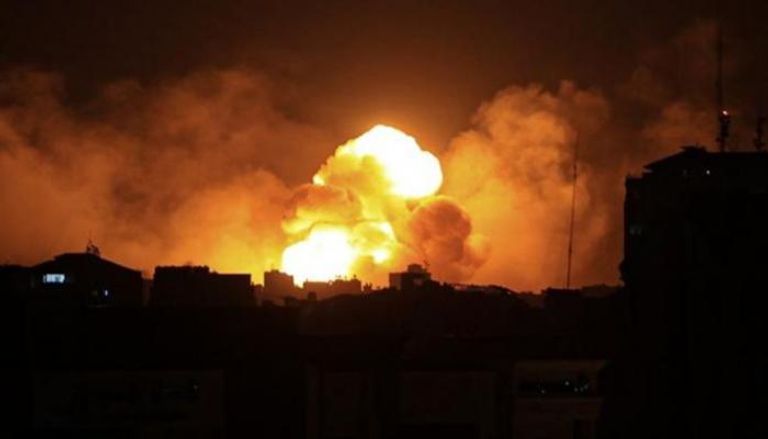 جانب من القصف الإسرائيلي على قطاع غزة - أرشيفية