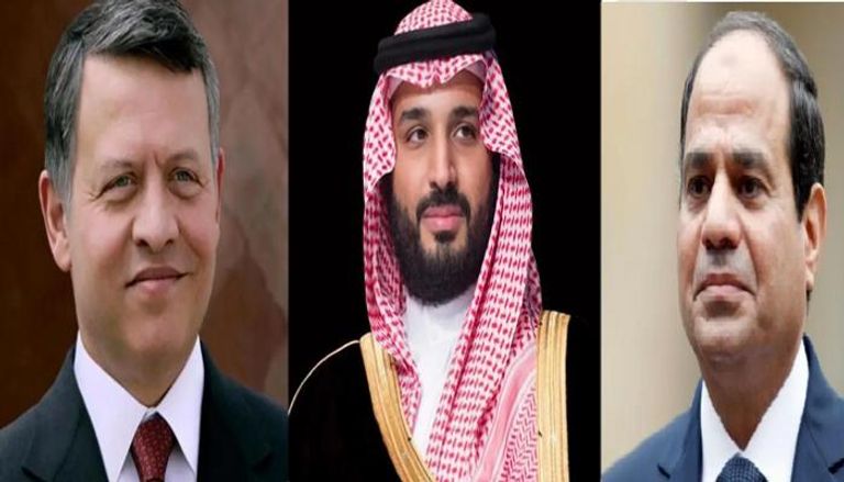الرئيس المصري وولي العهد السعودي والعاهل الأردني