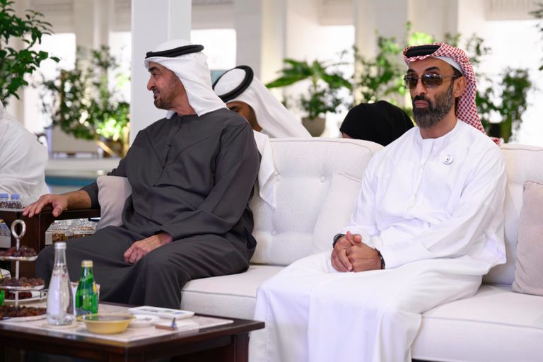 الشيخ محمد بن زايد آل نهيان رئيس دولة الإمارات ووزيرة التجارة الأمريكية