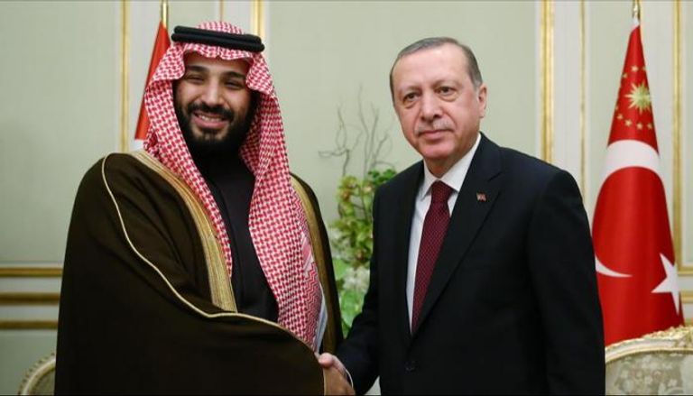 الأمير محمد بن سلمان مع الرئيس التركي في لقاء سابق