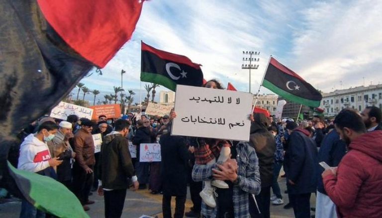 احتجاجات سابقة في ليبيا تطالب بإجراء الانتخابات