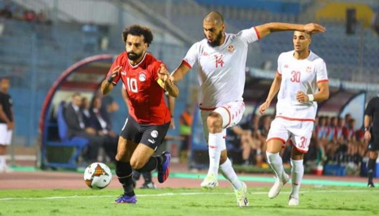 محمد صلاح نجم منتخب مصر ضد تونس