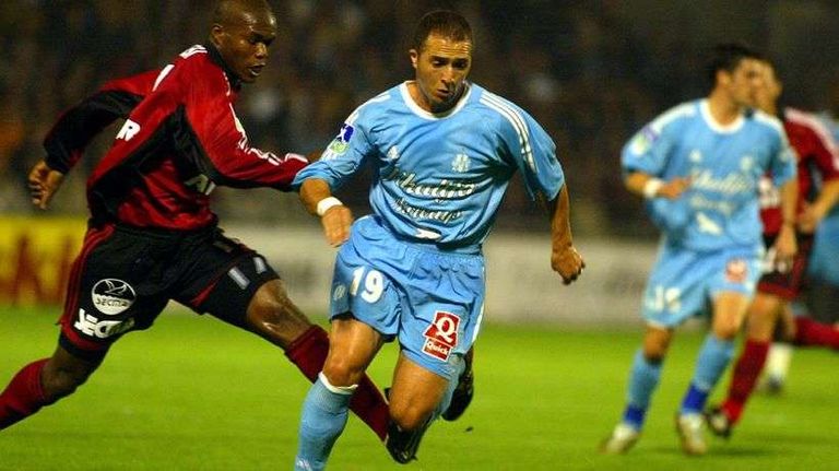 جمال بلماضي بقميص مارسيليا الفرنسي جمال بلماضي مدرب منتحب الجزائر