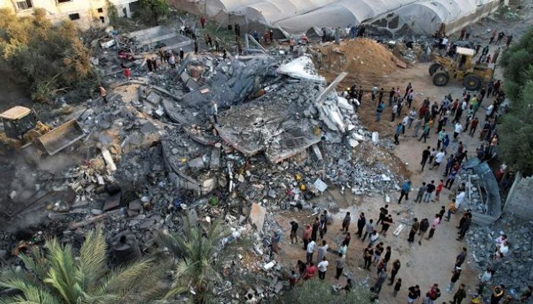 منازل مدمرة في غزة جراء القصف الإسرائيلي - رويترز