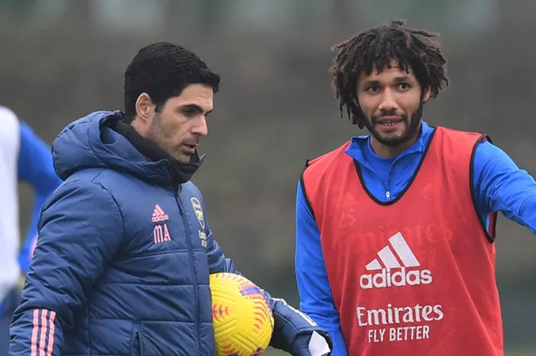 محمد النني ومايكل أرتيتا محمد النني نجم أرسنال