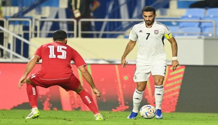 جانب من مباراة الإمارات ولبنان
