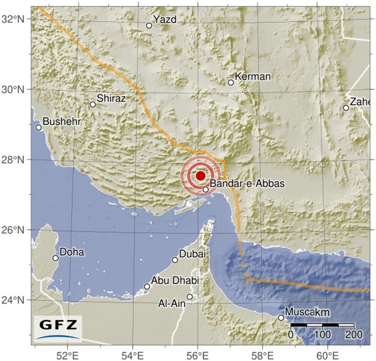 زلزال بقوة 5.5 يضرب جنوب إيران