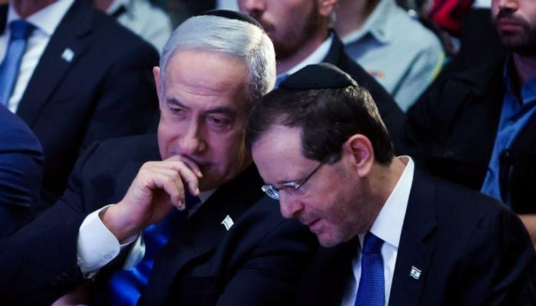نتنياهو والرئيس الإسرائيلي يتسحاق هرتسوغ
