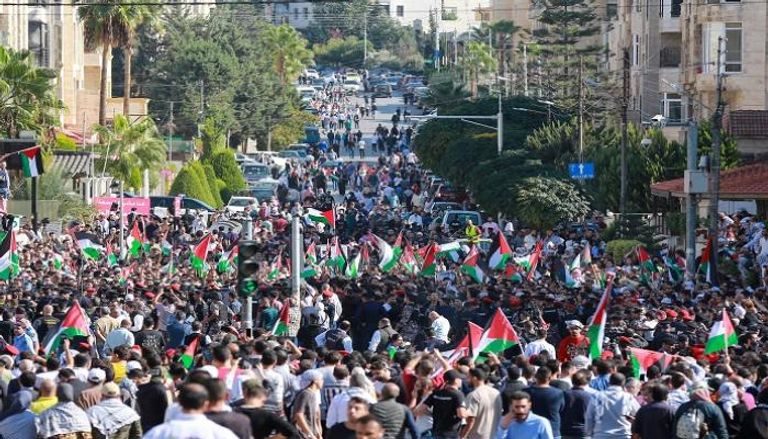 احتجاجات في الأردن دعما لفلسطين
