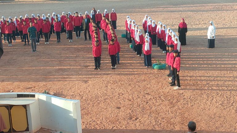 طلاب مدرسة مصرية يتضامنون مع ضحايا غزة