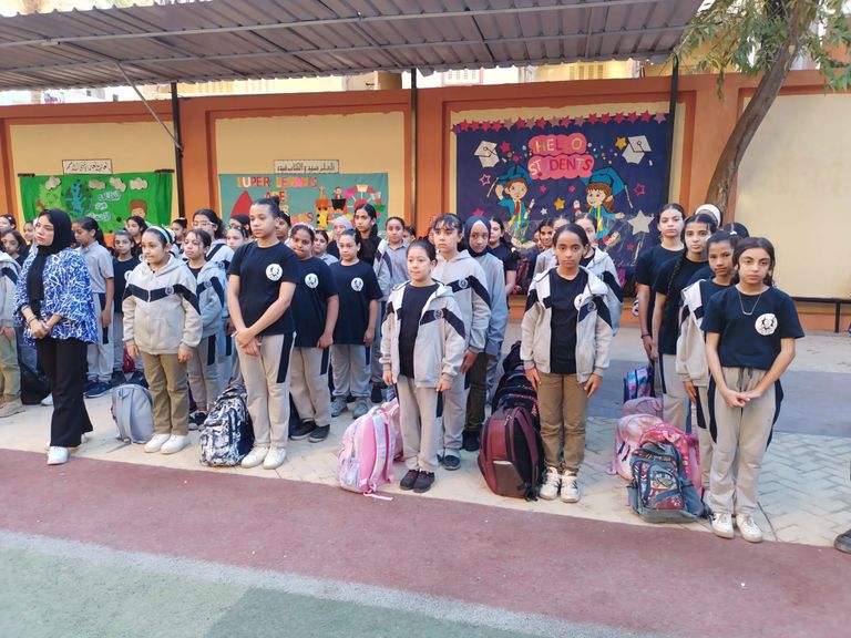 طلاب مدرسة مصرية يتضامنون مع ضحايا غزة