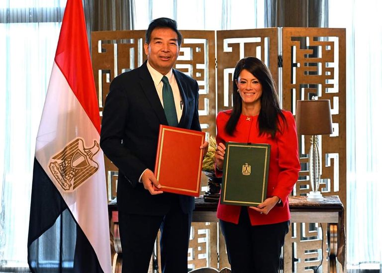 جانب من مراسم توقيع مذكرة التفاهم بين مصر والصين